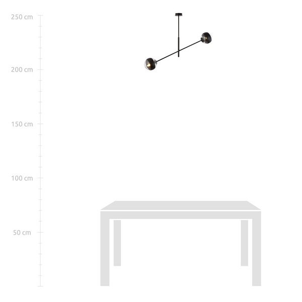Lampa sufitowa LINEAR 2 BLACK/STRIPE