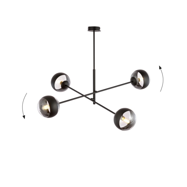Lampa sufitowa LINEAR 4 BLACK/STRIPE