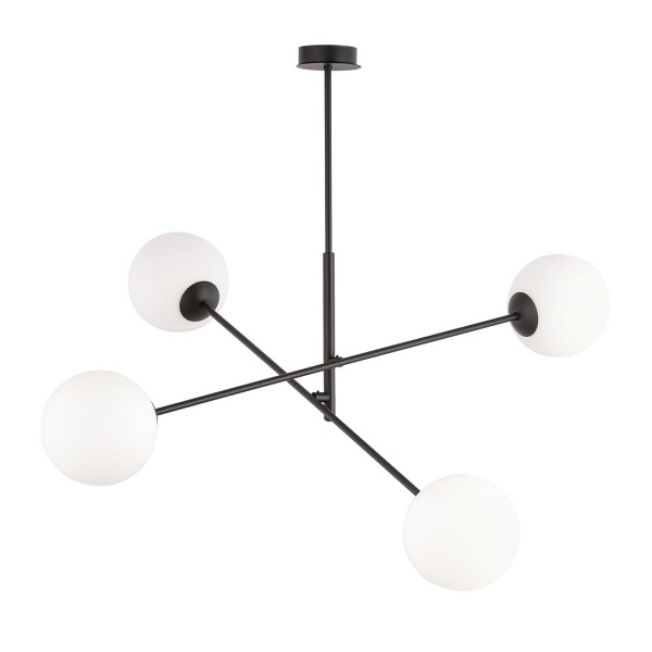 Lampa sufitowa LINEAR 4 BLACK/OPAL