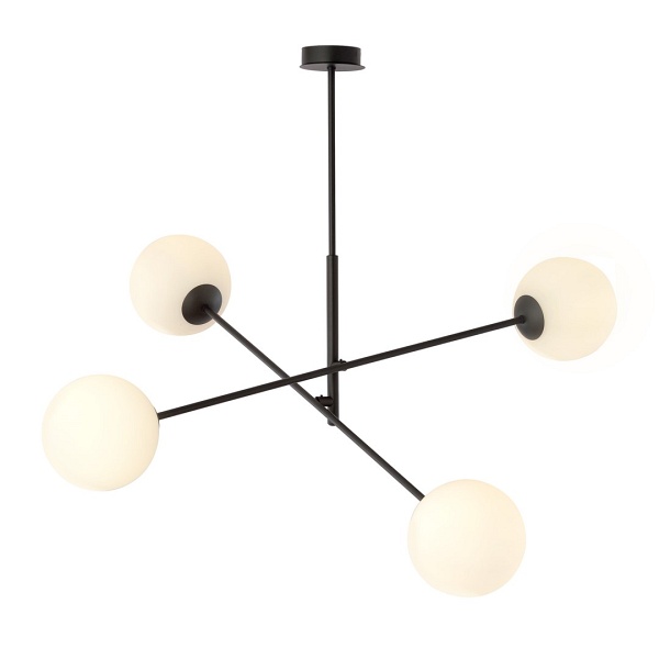 Lampa sufitowa LINEAR 4 BLACK/OPAL