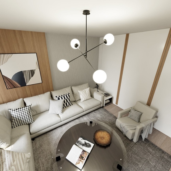 Lampa sufitowa LINEAR 4 BLACK/OPAL