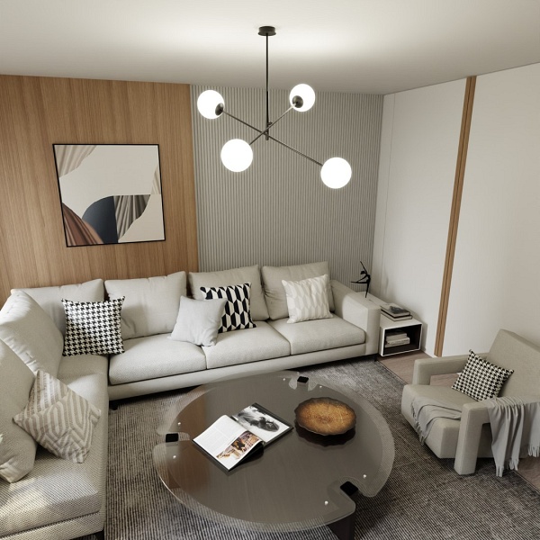 Lampa sufitowa LINEAR 4 BLACK/OPAL