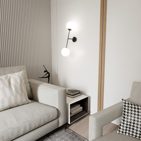 Kinkiet LINEAR K2 BLACK/OPAL