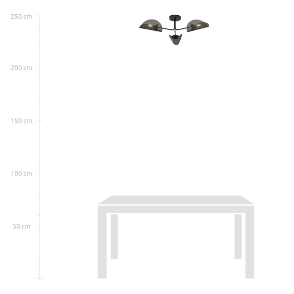 Lampa sufitowa GOMEZ 3 BLACK oprawa oświetleniowa
