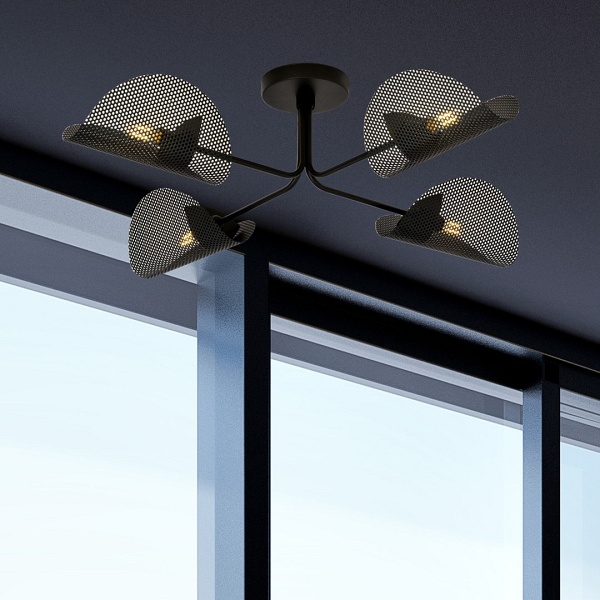 Lampa sufitowa GOMEZ 4 BLACK oprawa oświetleniowa
