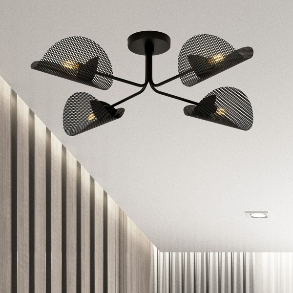 Lampa sufitowa GOMEZ 4 BLACK oprawa oświetleniowa