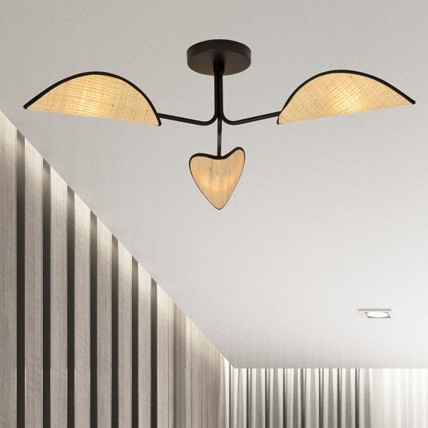 Lampa sufitowa GOMEZ 3 RATTAN