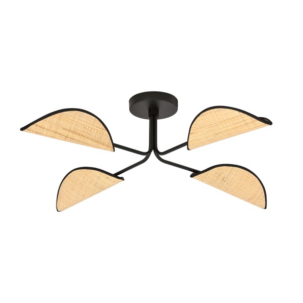 Lampa sufitowa GOMEZ 4 RATTAN - Emibig