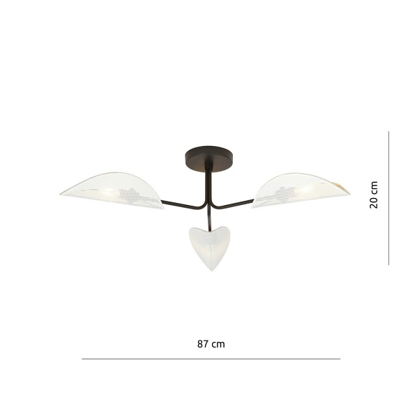 Lampa sufitowa GOMEZ 3 WHITE/GOLD