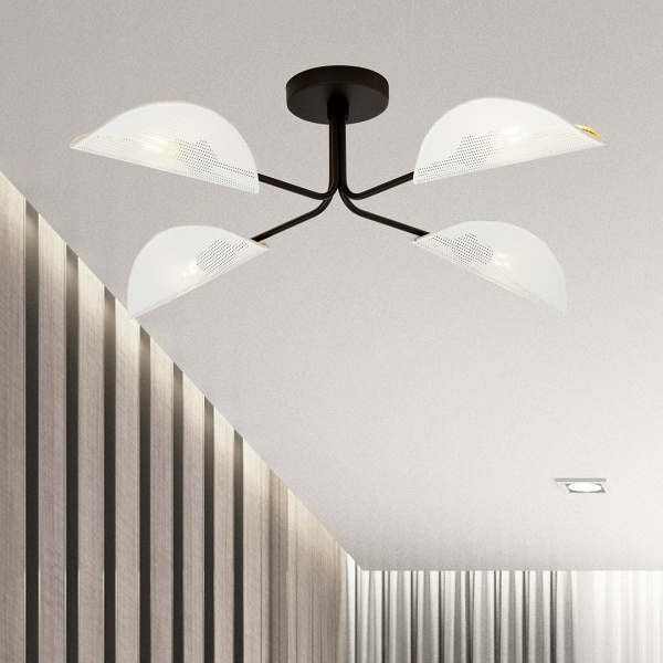 Lampa sufitowa GOMEZ 4 WHITE/GOLD