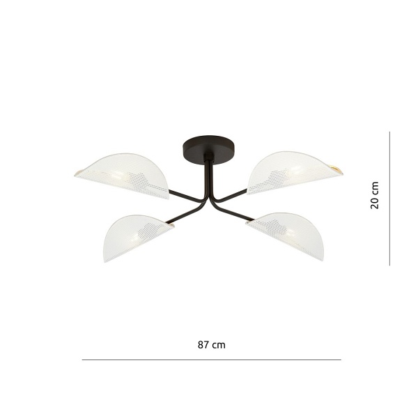 Lampa sufitowa GOMEZ 4 WHITE/GOLD