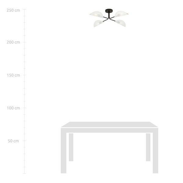 Lampa sufitowa GOMEZ 4 WHITE/GOLD