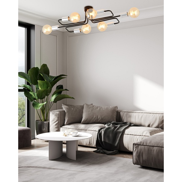 Lampa sufitowa VEKEN 6A SILVER