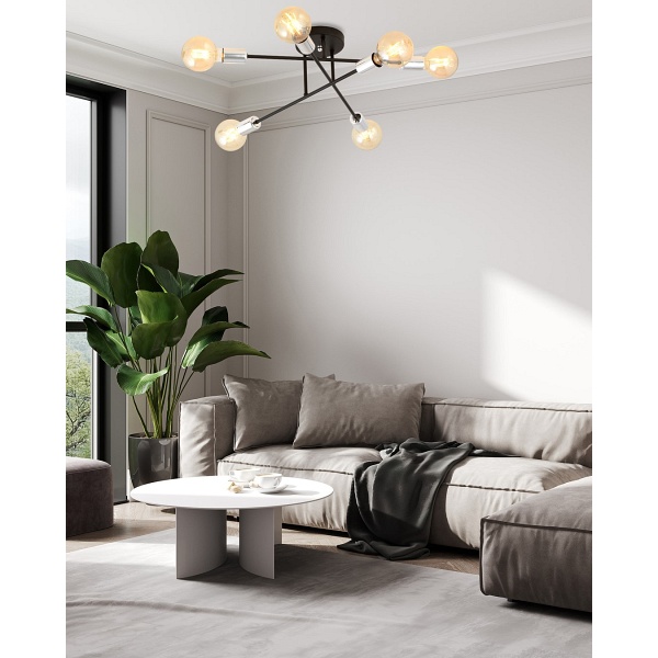 Lampa sufitowa VEKEN 6B SILVER