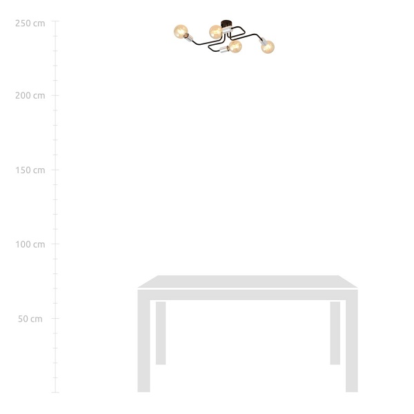 Lampa sufitowa VEKEN 4 GOLD