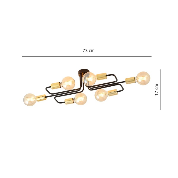 Lampa sufitowa VEKEN 6A GOLD