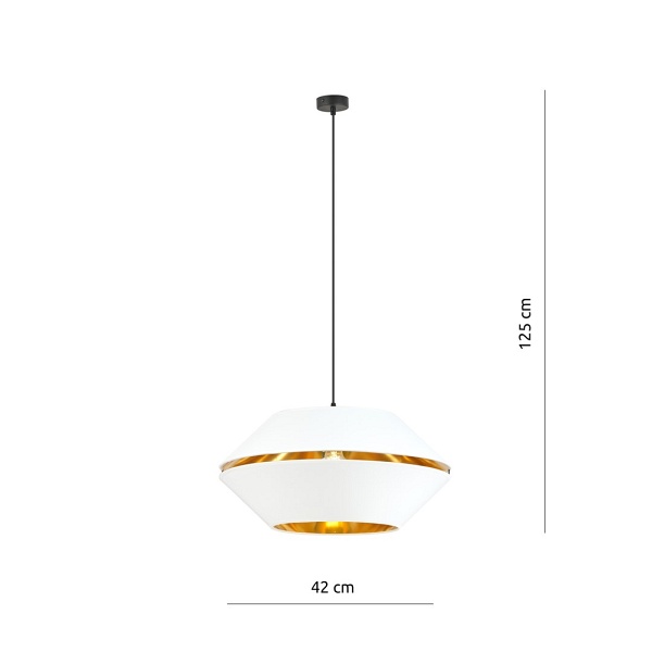 Lampa wisząca PIANO 1 WHITE/GOLD