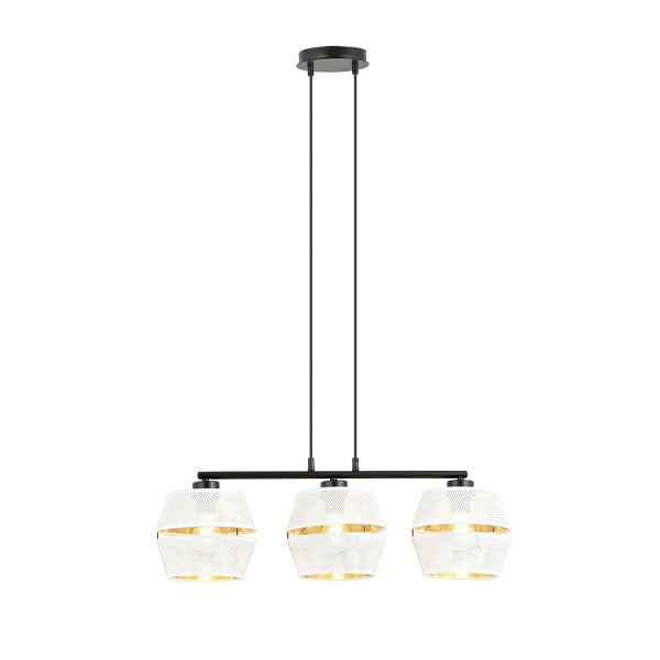 Lampa wisząca PIANO 3 WHITE/GOLD