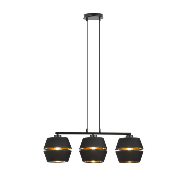 Lampa wisząca PIANO 3 BLACK/GOLD