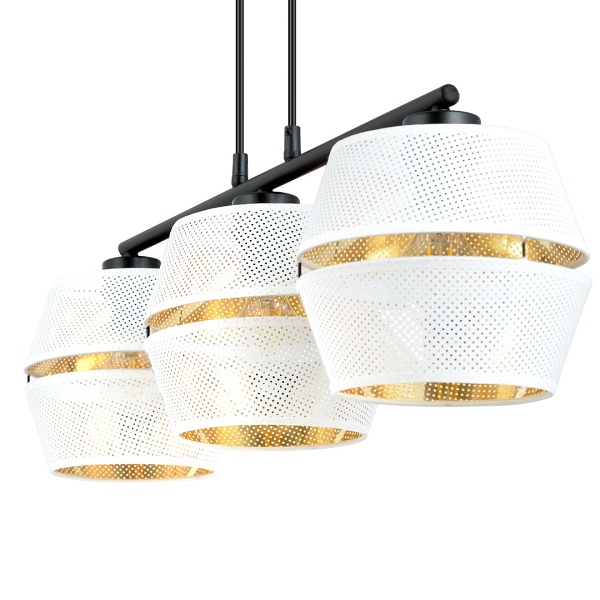 Lampa wisząca MALIA 3 WHITE/GOLD