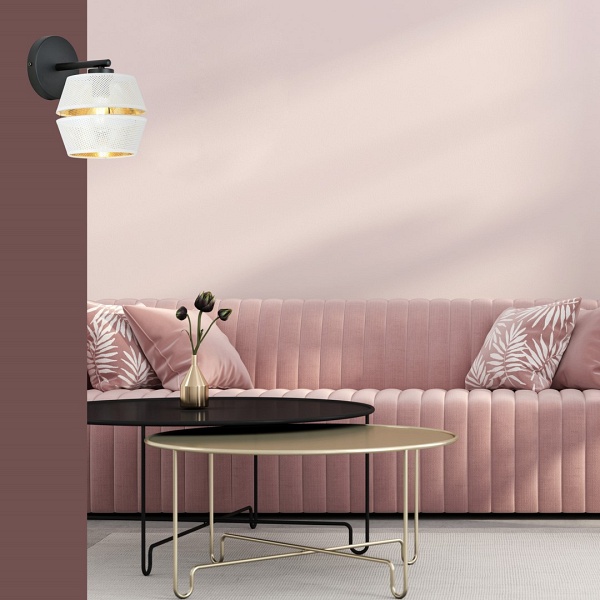 Kinkiet MALIA K1 WHITE/GOLD