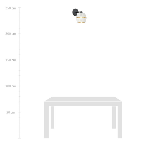 Kinkiet MALIA K1 WHITE/GOLD