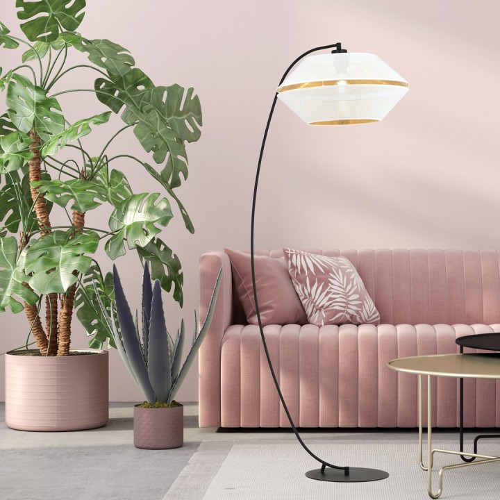Lampa podłogowa MALIA LP WHITE/GOLD