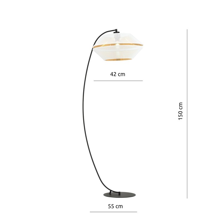 Lampa podłogowa MALIA LP WHITE/GOLD