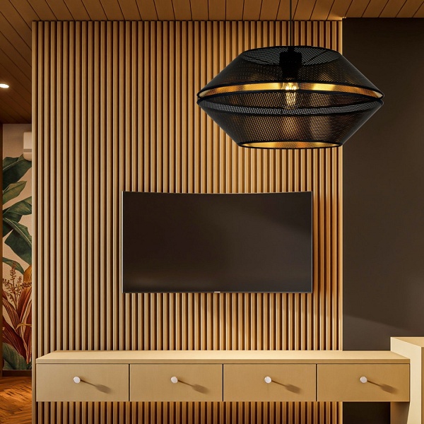 Lampa wisząca MALIA 1 BLACK/GOLD