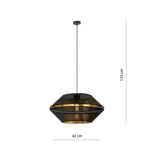 Lampa wisząca MALIA 1 BLACK/GOLD