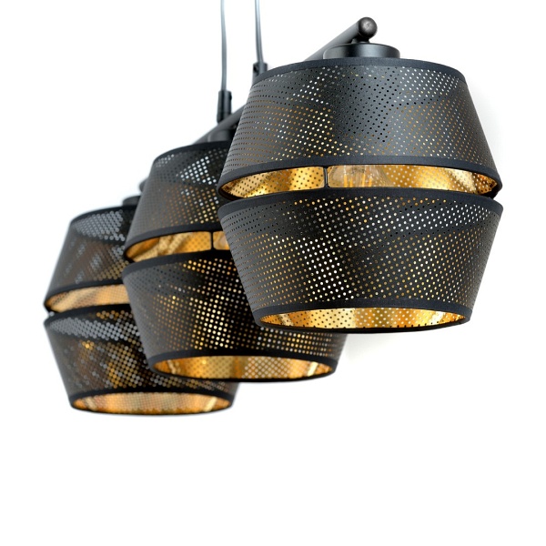 Lampa wisząca MALIA 3 BLACK/GOLD