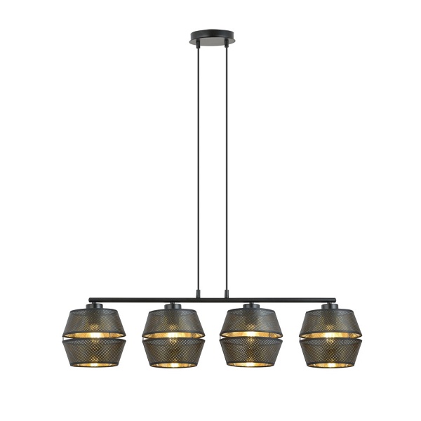 Lampa wisząca MALIA 4 BLACK/GOLD