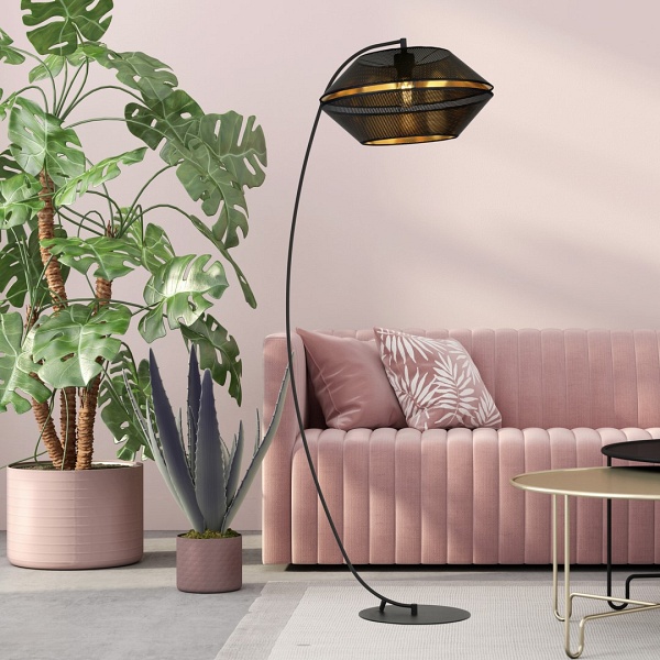 Lampa podłogowa MALIA LP BLACK/GOLD