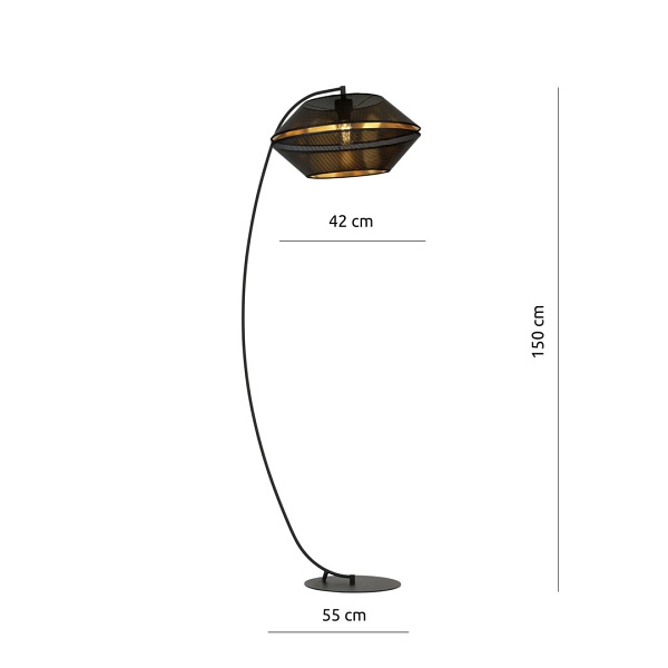 Lampa podłogowa MALIA LP BLACK/GOLD