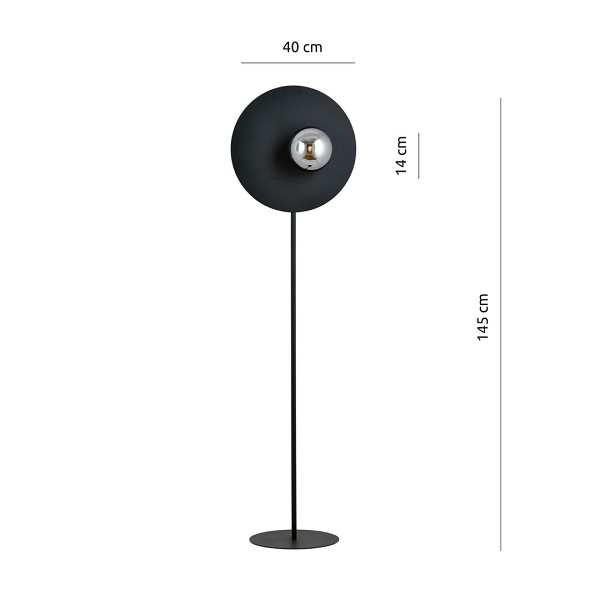 Lampa podłogowa OSLO LP BLACK/GRAFIT