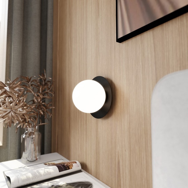 Kinkiet OSLO K1 BLACK/OPAL