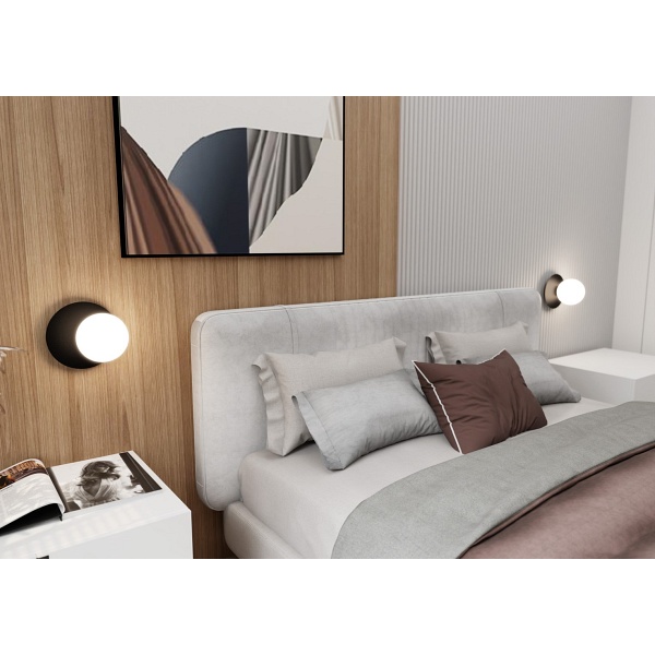 Kinkiet OSLO K1 BLACK/OPAL