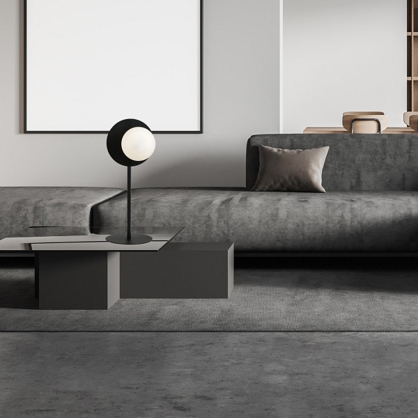 Lampa OSLO LN BLACK/OPAL