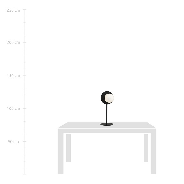 Lampa OSLO LN BLACK/OPAL