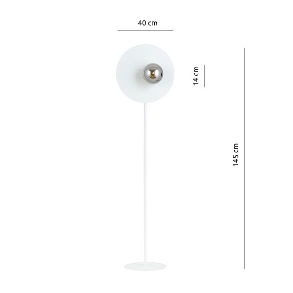 Lampa podłogowa OSLO LP WHITE/GRAFIT - Emibig