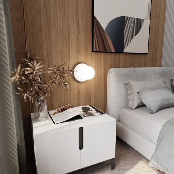 Kinkiet OSLO K1 WHITE/OPAL