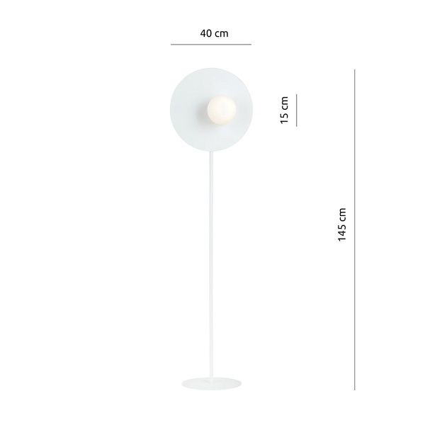 Lampa podłogowa OSLO LP WHITE/OPAL