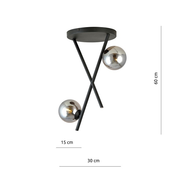 Lampa sufitowa RIVER 2 GRAFIT