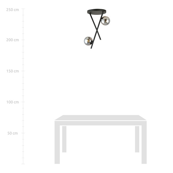 Lampa sufitowa RIVER 2 GRAFIT