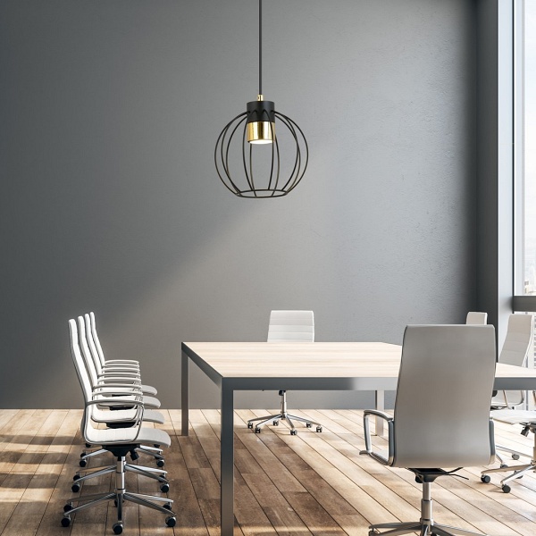 Lampa wisząca AJAX 1 BLACK/GOLD