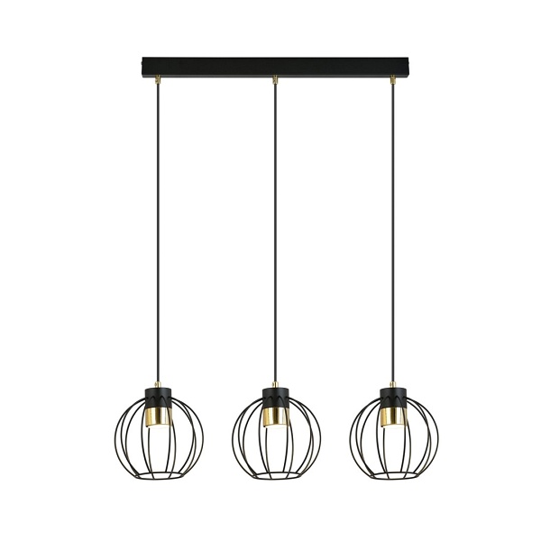 Lampa wisząca AJAX 3 BLACK/GOLD