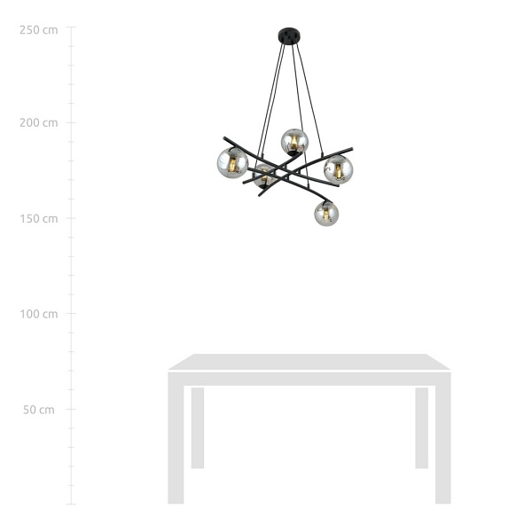 Lampa wisząca ESSA 5 GRAFIT