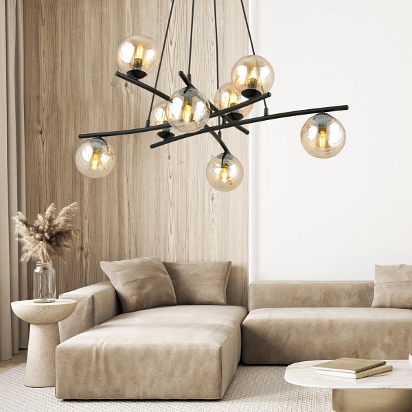 Lampa wisząca ESSA 8 MIODOWY - Emibig