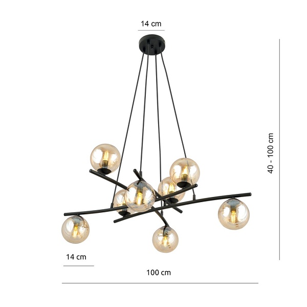 Lampa wisząca ESSA 8 MIODOWY