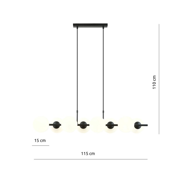 Lampa wisząca RORY 8 OPAL